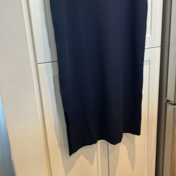The Drop Yasmin Rib Midi Sweater Navy Tank Stretchy Slit Dress NWT Size 2X - Picture 8 of 13
